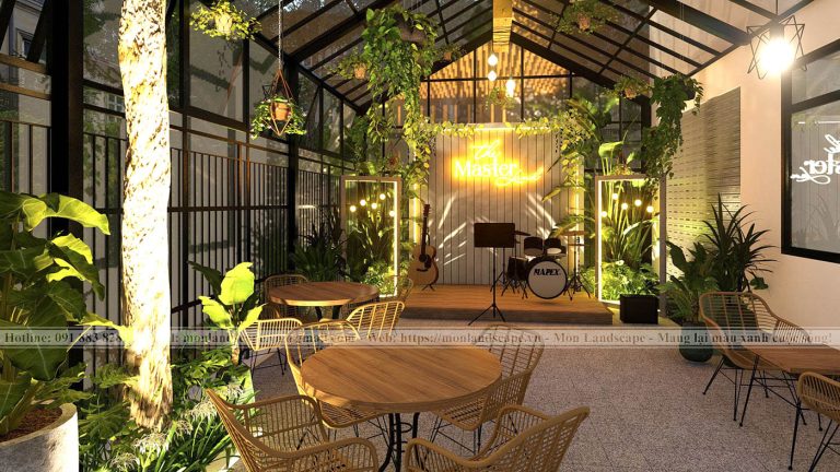Thiết kế quán cafe khu đô thị Ecopark, Hưng Yên – MON LANDSCAPE